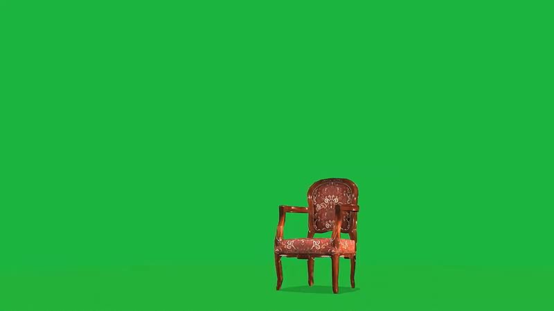 绿幕视频素材椅子