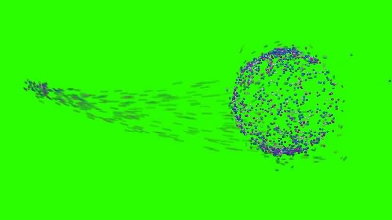 绿幕视频素材粒子球