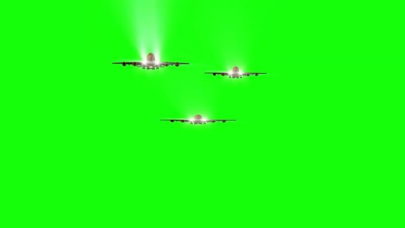 绿幕视频素材飞机