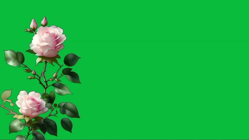 绿幕视频素材玫瑰花