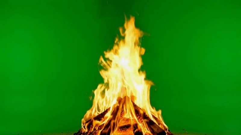 绿幕视频素材火堆